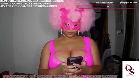 Snapshot of blacksirenqueen chatting on 09/23/25, 07:11 Queen Siren online show from 09/23/25, 07:11