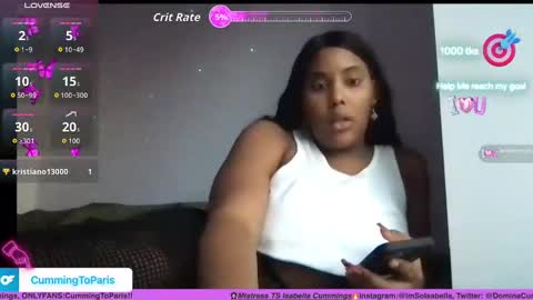 Snapshot of cummingtoparis chatting on 11/16/25, 09:31 Cumming To Mistress Isabella Cummings online show from 11/16/25, 09:31