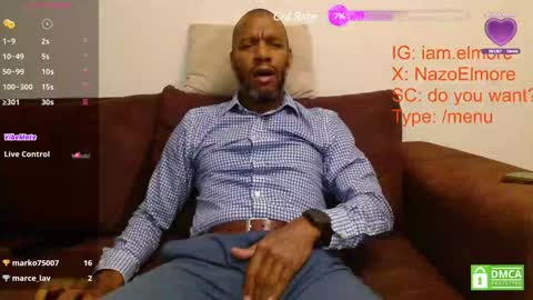Snapshot of elmorenazogt chatting on 01/31/25, 02:37 My name is Elmore. Please say hello I like to chat with you. If you have requests or dirty talk please use tip online show from 01/31/25, 02:37