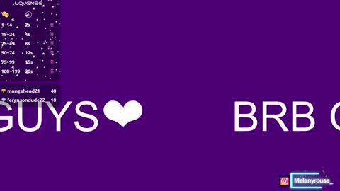 melanyrouse1 online show from 01/21/25, 01:08