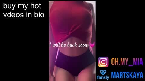 Snapshot of mia4sin chatting on 01/18/25, 07:49 Mia Martskaya online show from 01/18/25, 07:49