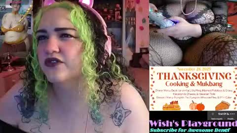 Snapshot of nevermakeawish chatting on 11/20/25, 06:57 Wishs Playground online show from 11/20/25, 06:57