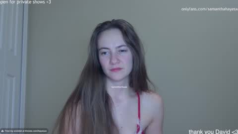 Snapshot of samanthahayesxoxo chatting on 12/19/24, 01:28 The Real Samantha Hayes haha online show from 12/19/24, 01:28