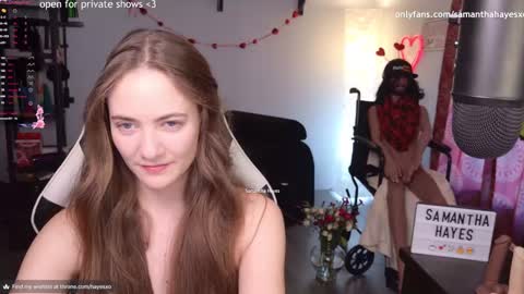 Snapshot of samanthahayesxoxo chatting on 01/29/25, 10:32 The Real Samantha Hayes haha online show from 01/29/25, 10:32