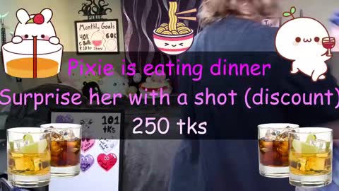 Snapshot of ten_tickle_pixie chatting on 02/25/25, 02:25 Pixie and Tentacle Overlord online show from 02/25/25, 02:25