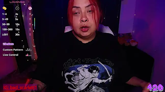 Snapshot of bad_scarlett1 chatting on 03/21/25, 12:18 bad scarlett1 online show from 03/21/25, 12:18