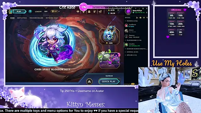 SassyKittyn online show from 01/10/25, 06:20