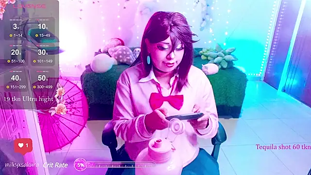 Snapshot of MilkyXSakura chatting on 02/20/25, 03:01 MilkyXSakura online show from 02/20/25, 03:01