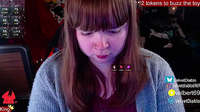 Snapshot of VelvetDiablo chatting on 01/22/25, 01:42 VelvetDiablo online show from 01/22/25, 01:42