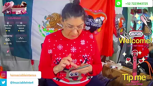 Snapshot of LaInsaciableIntensa chatting on 02/14/25, 10:04 LaInsaciableIntensa online show from 02/14/25, 10:04