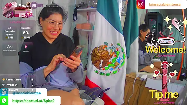 Snapshot of LaInsaciableIntensa chatting on 02/26/25, 12:58 LaInsaciableIntensa online show from 02/26/25, 12:58