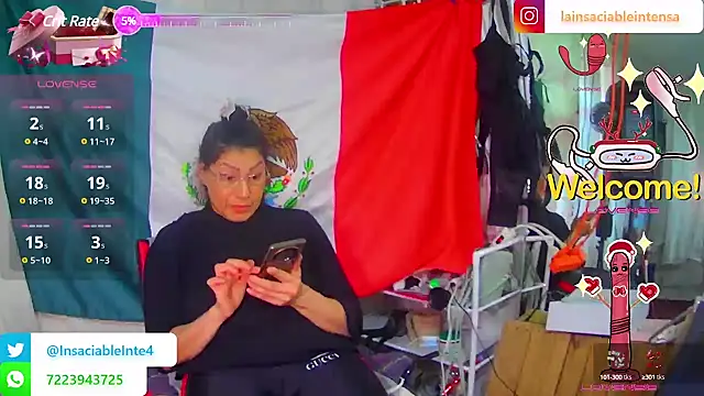Snapshot of LaInsaciableIntensa chatting on 03/07/25, 10:21 LaInsaciableIntensa online show from 03/07/25, 10:21